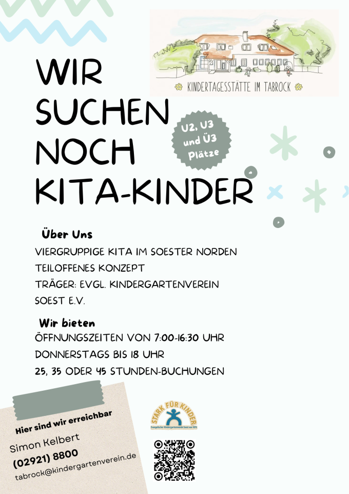 Wir suchen noch Kita Kinder!